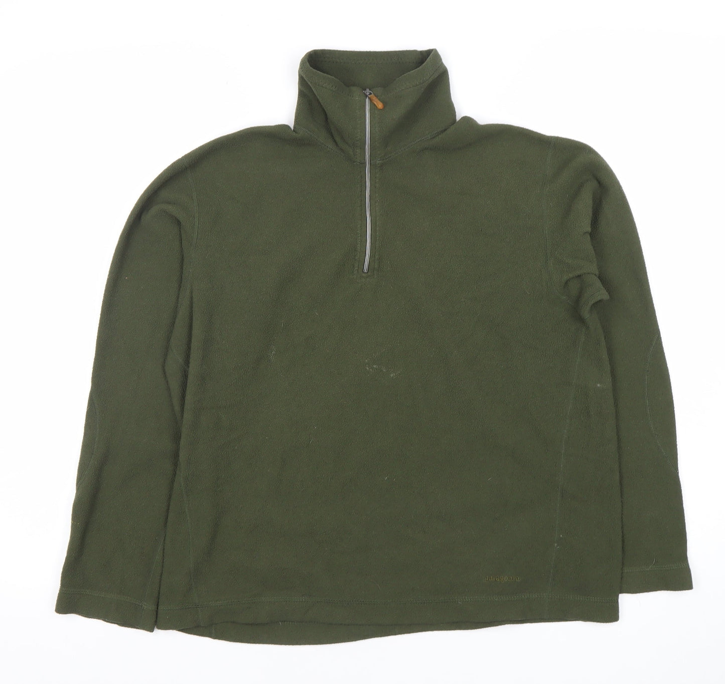 Patagonia Women's Green Fleece Pullover Sweatshirt M 1/4 Zip Outdoor Layer