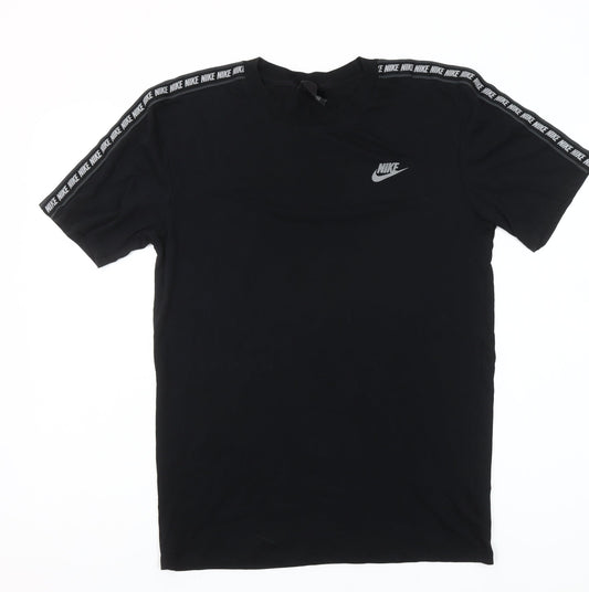 Mens UK Size S Nike Black Cotton Blend T-Shirt