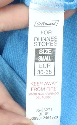 Dunnes Women Blue Cropped Trousers Small Viscose Blend