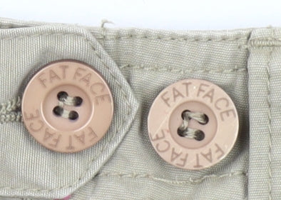 Fat Face Women Beige Cargo Trousers Size 14 Cotton Outdoor
