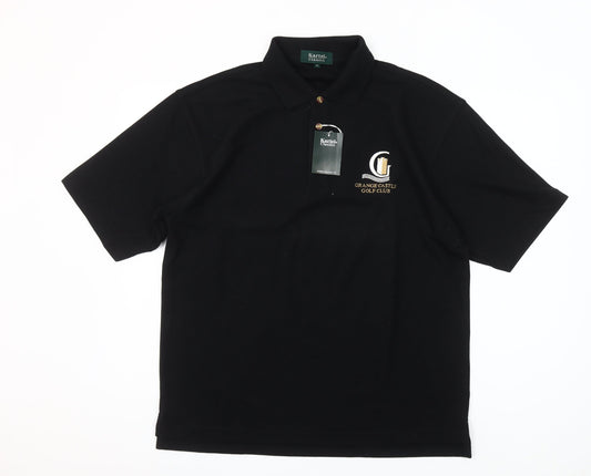 Kartel Classics Men's Black Golf Polo Shirt Medium Embroidered Logo