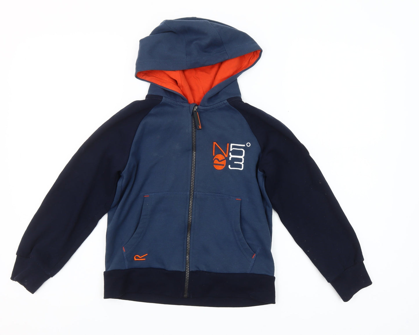 Regatta Boys Blue Full Zip Hoodie Size 7-8 Years Outdoor Casual