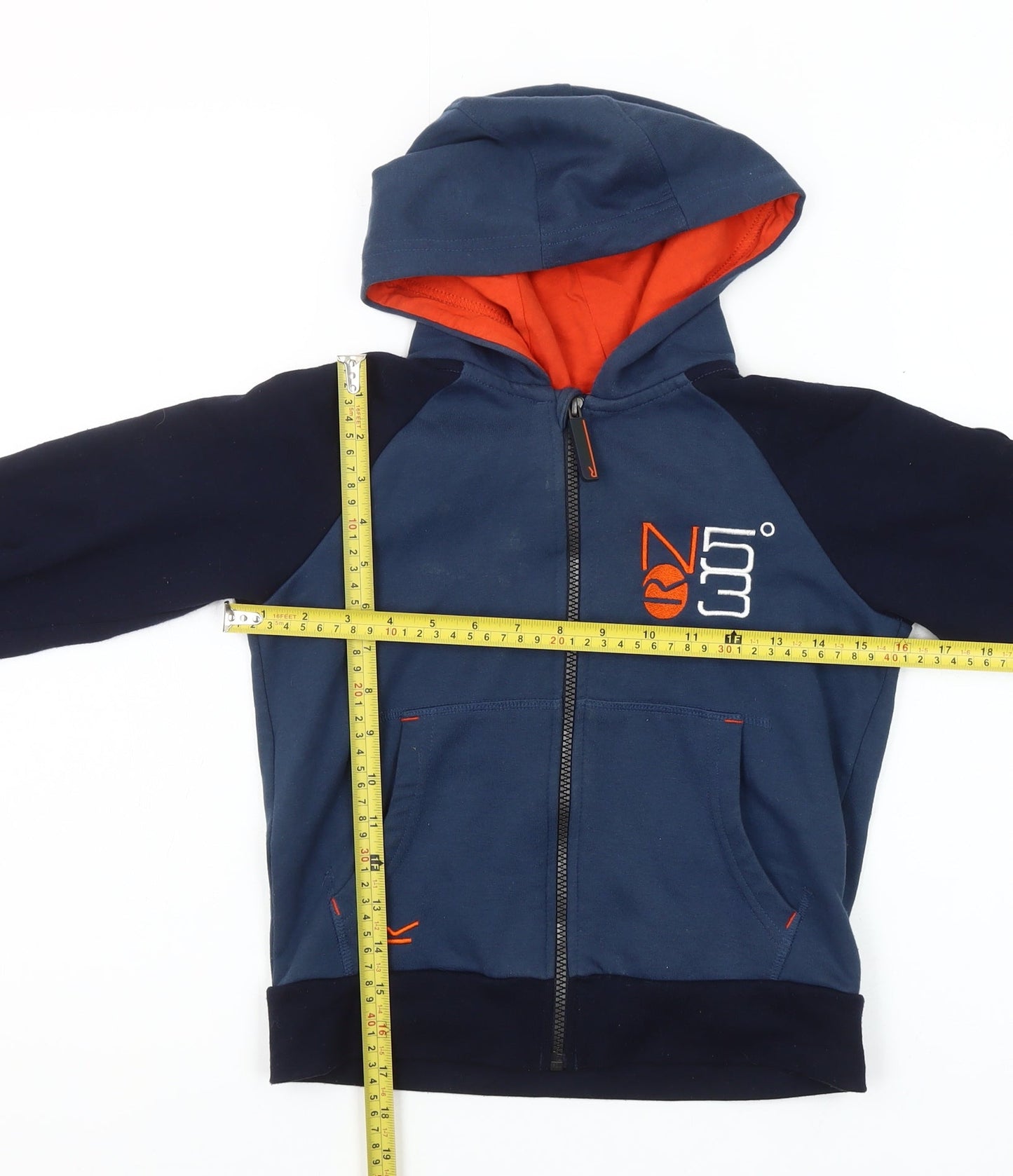 Regatta Boys Blue Full Zip Hoodie Size 7-8 Years Outdoor Casual