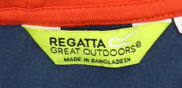 Regatta Boys Blue Full Zip Hoodie Size 7-8 Years Outdoor Casual