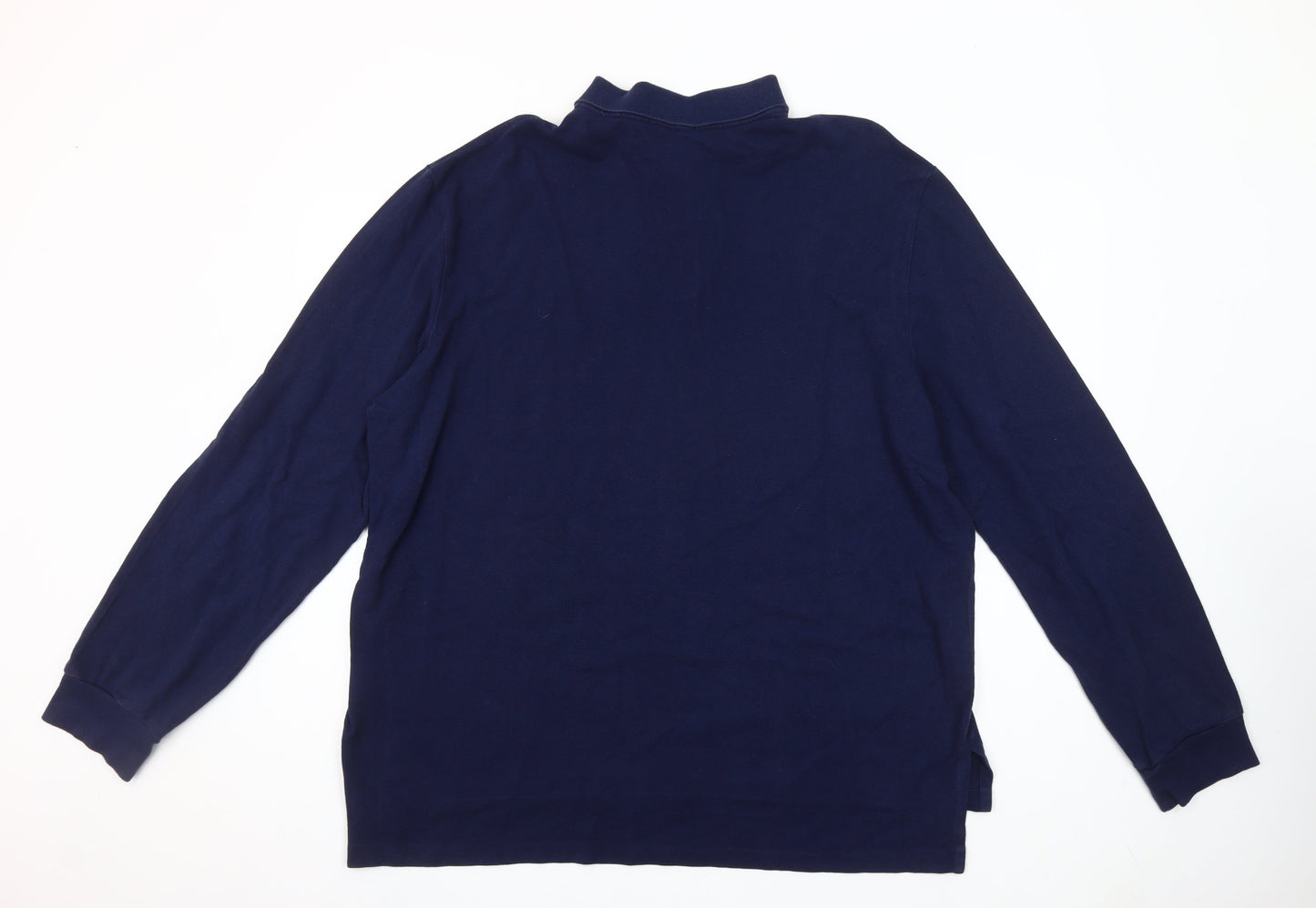 Ralph Lauren Men's Blue Long Sleeve Polo Shirt 2XL Custom Fit