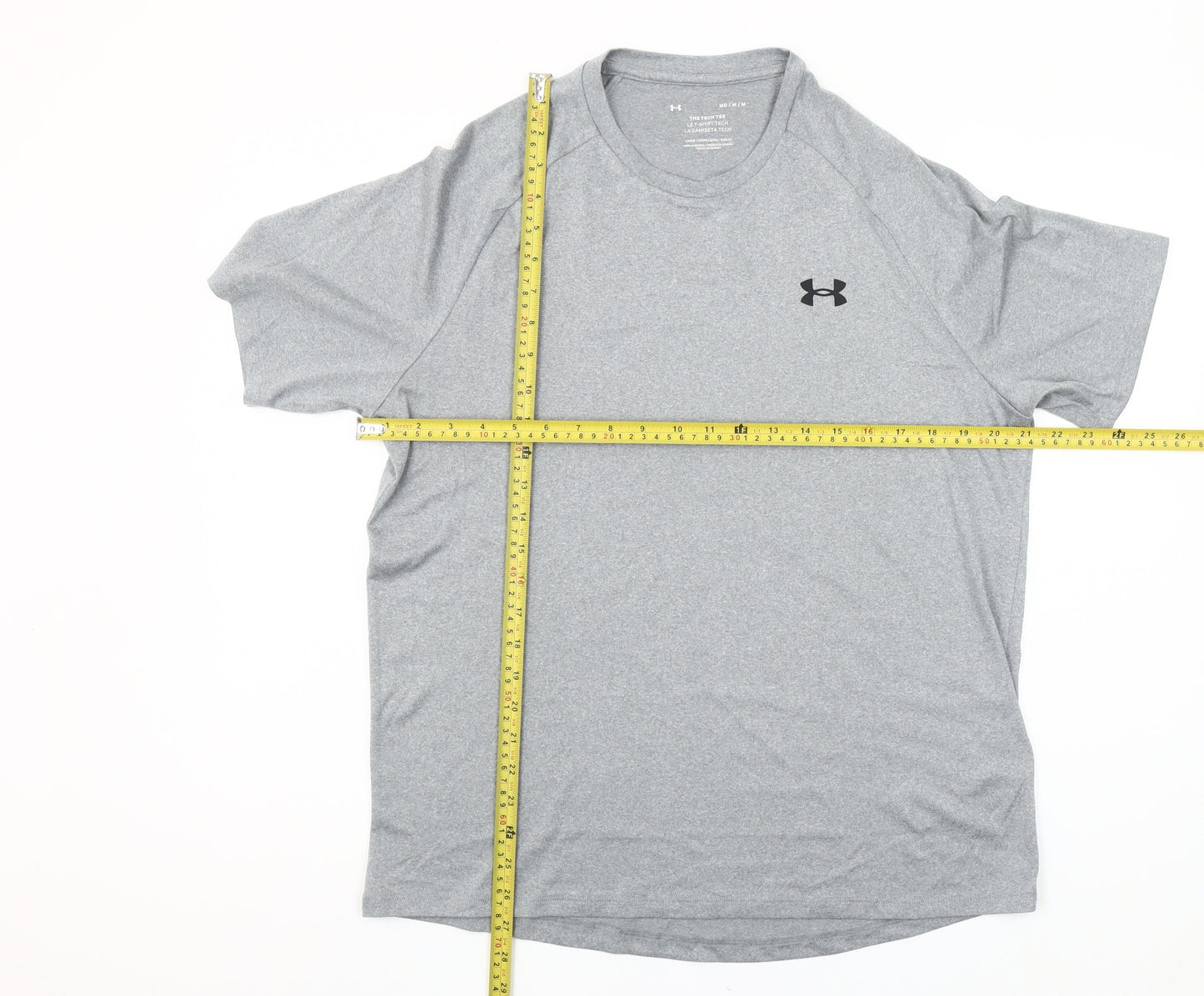 Under Armour Men's Grey Tech Tee Short Sleeve Crew Neck T-Shirt M Relaxed Fit