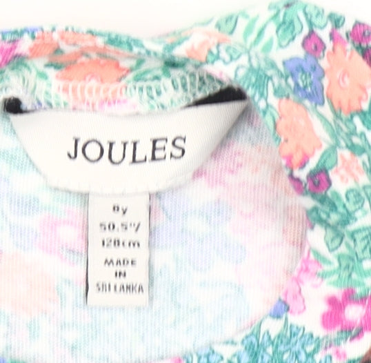 Joules Girls Multicoloured Floral Cotton Skater Dress 8 Years