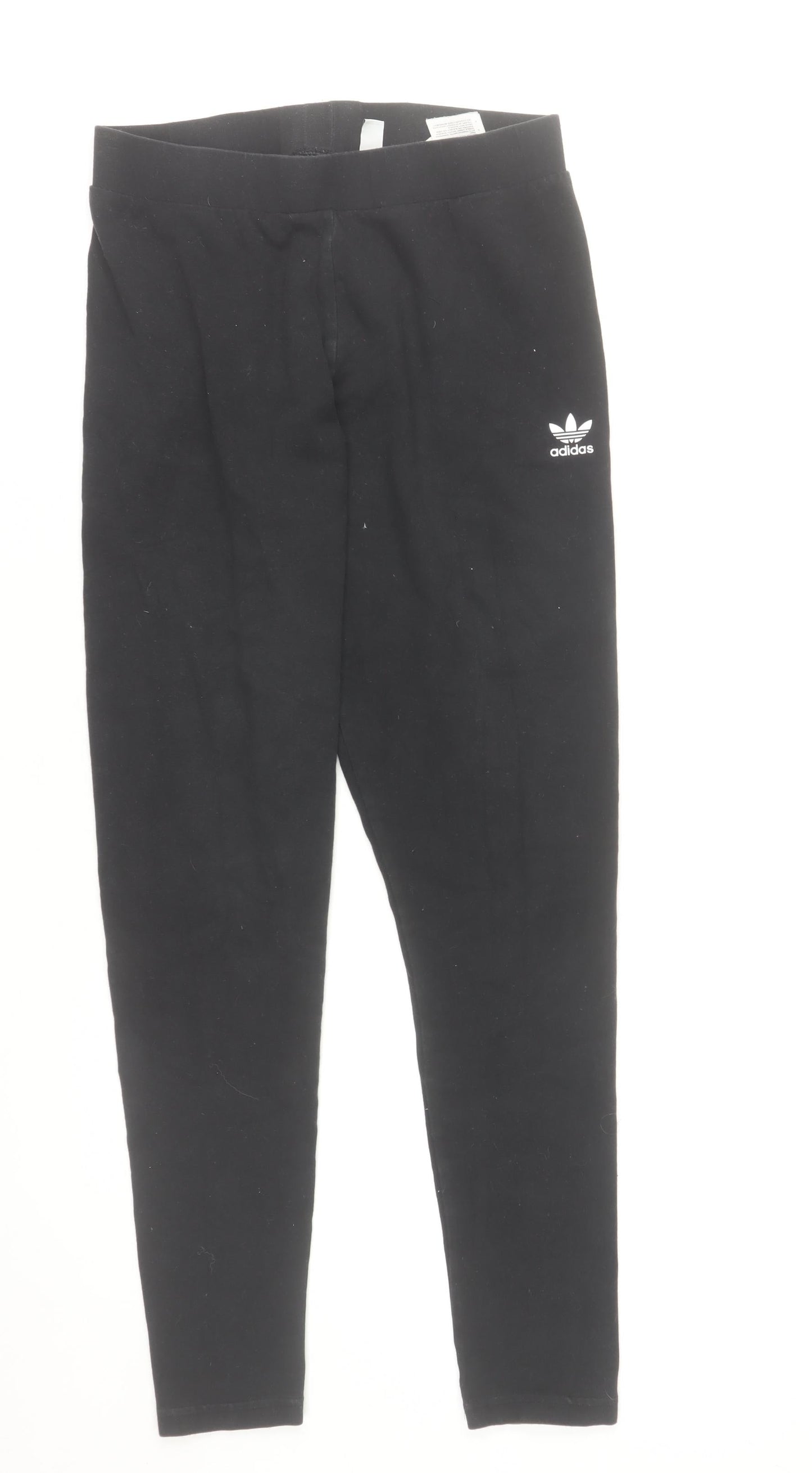 Adidas Women's Black Cotton Stretch Ankle Leggings Size 12