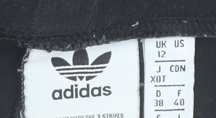 Adidas Women's Black Cotton Stretch Ankle Leggings Size 12