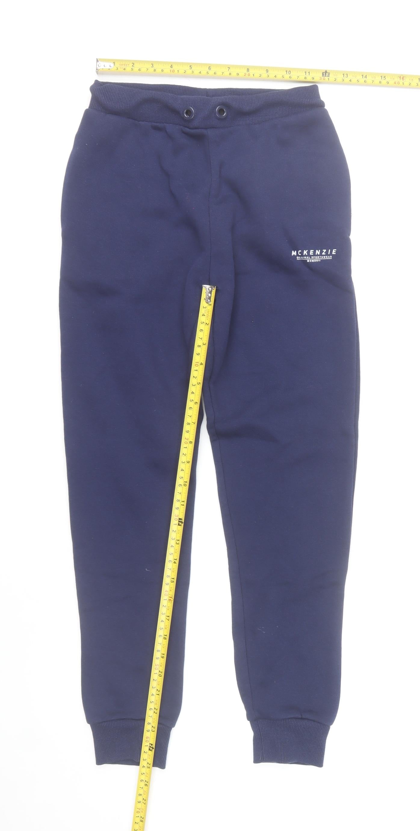McKenzie Boys Blue Jogger Trousers 12-13 Years Comfortable Fleece Activewear