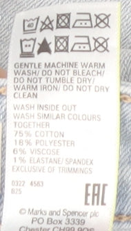 Marks and Spencer Women Light Blue Skinny Jeans Size 14 Regular