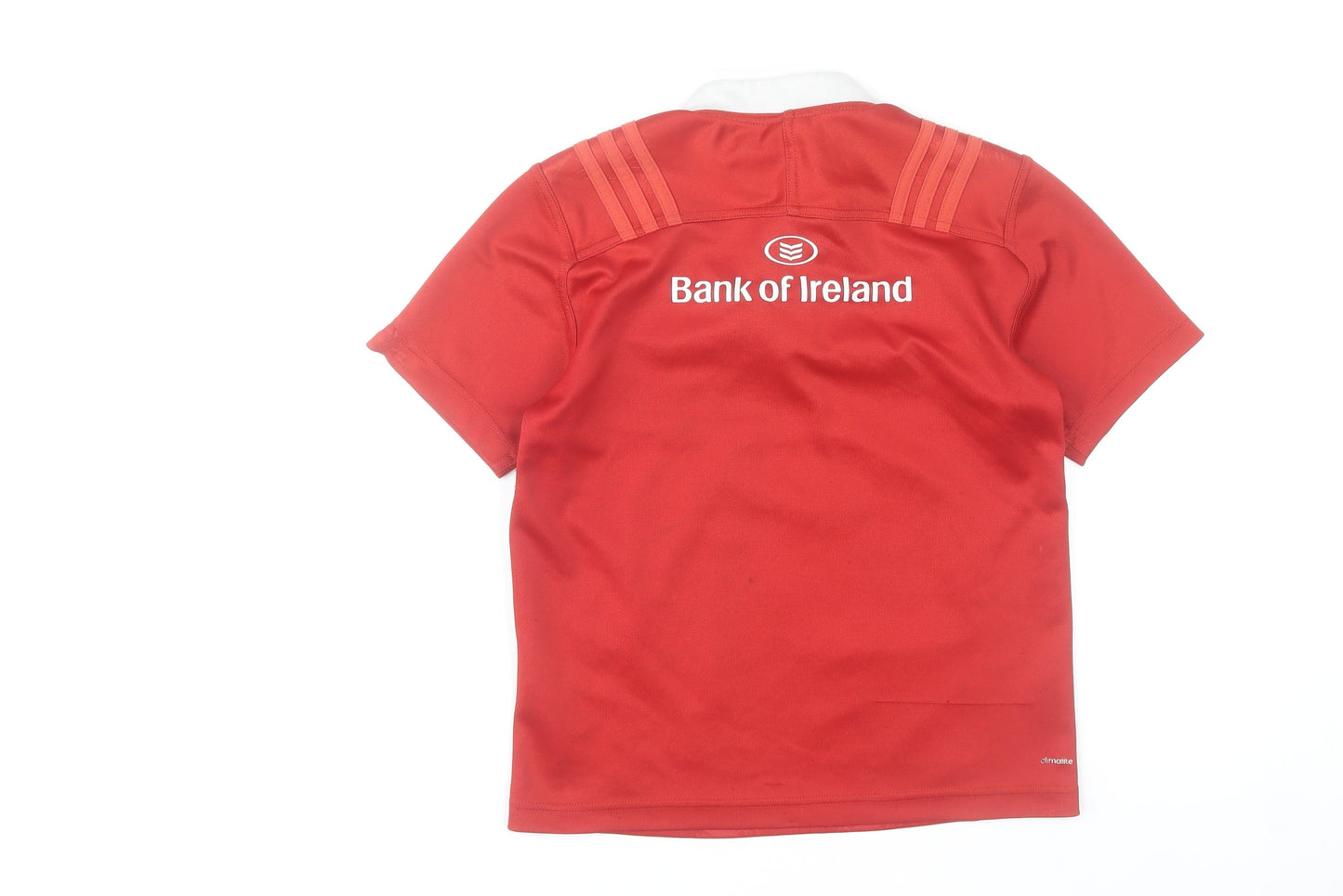 Adidas Boys Red Munster Rugby Jersey T-Shirt 11-12 Years Short Sleeve Activewear