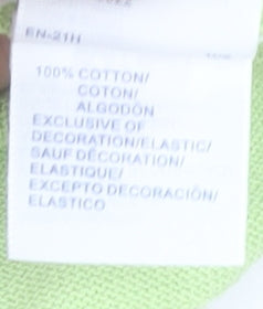 Tommy Hilfiger Women's Green Argyle V-Neck Cotton Jumper L