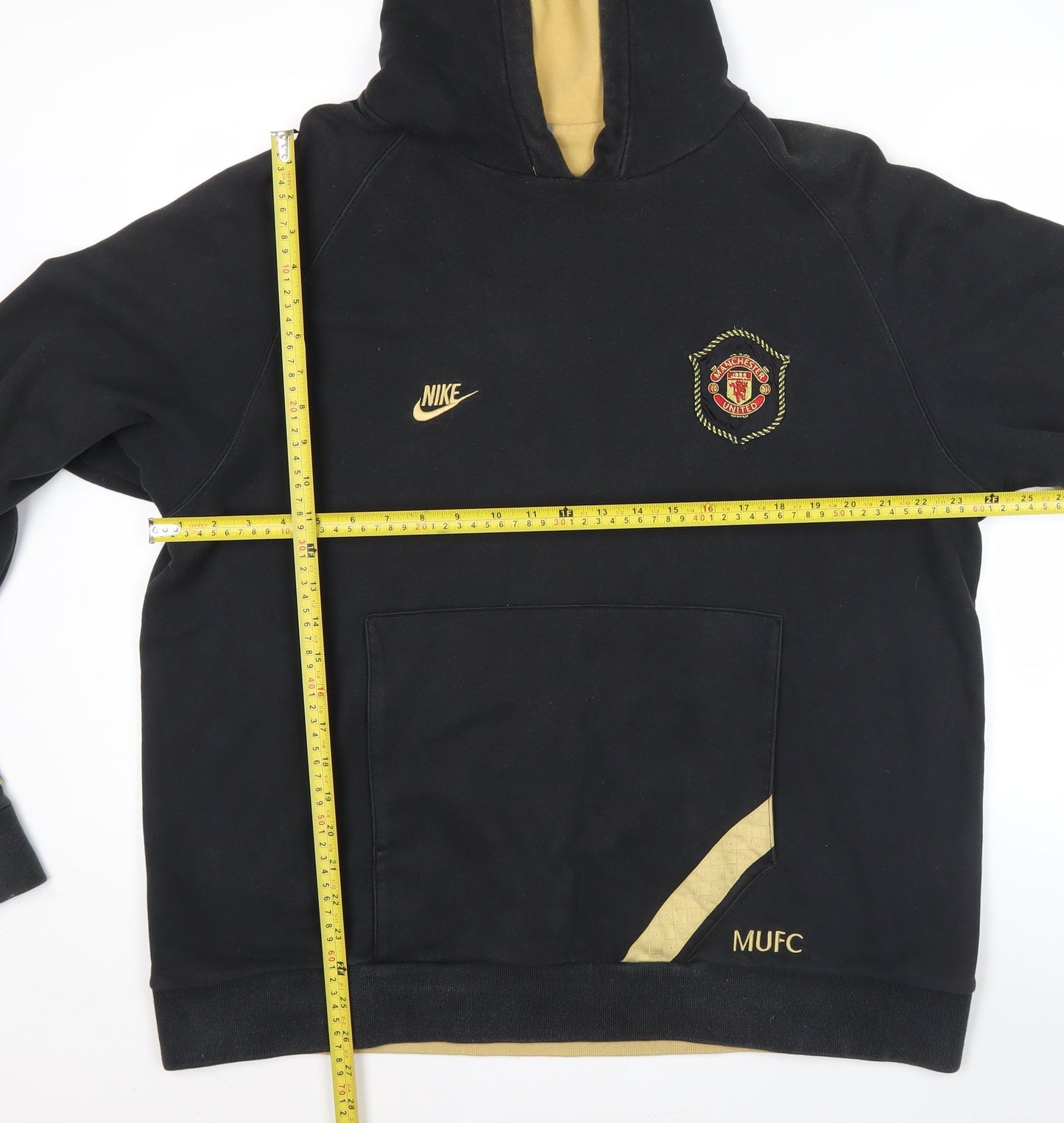 Nike Mens Black XL Pullover Hoodie MUFC Embroidered Sportswear