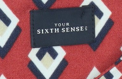 Additional view of Your Sixth Sense women’s red geometric shift dress, size UK 8