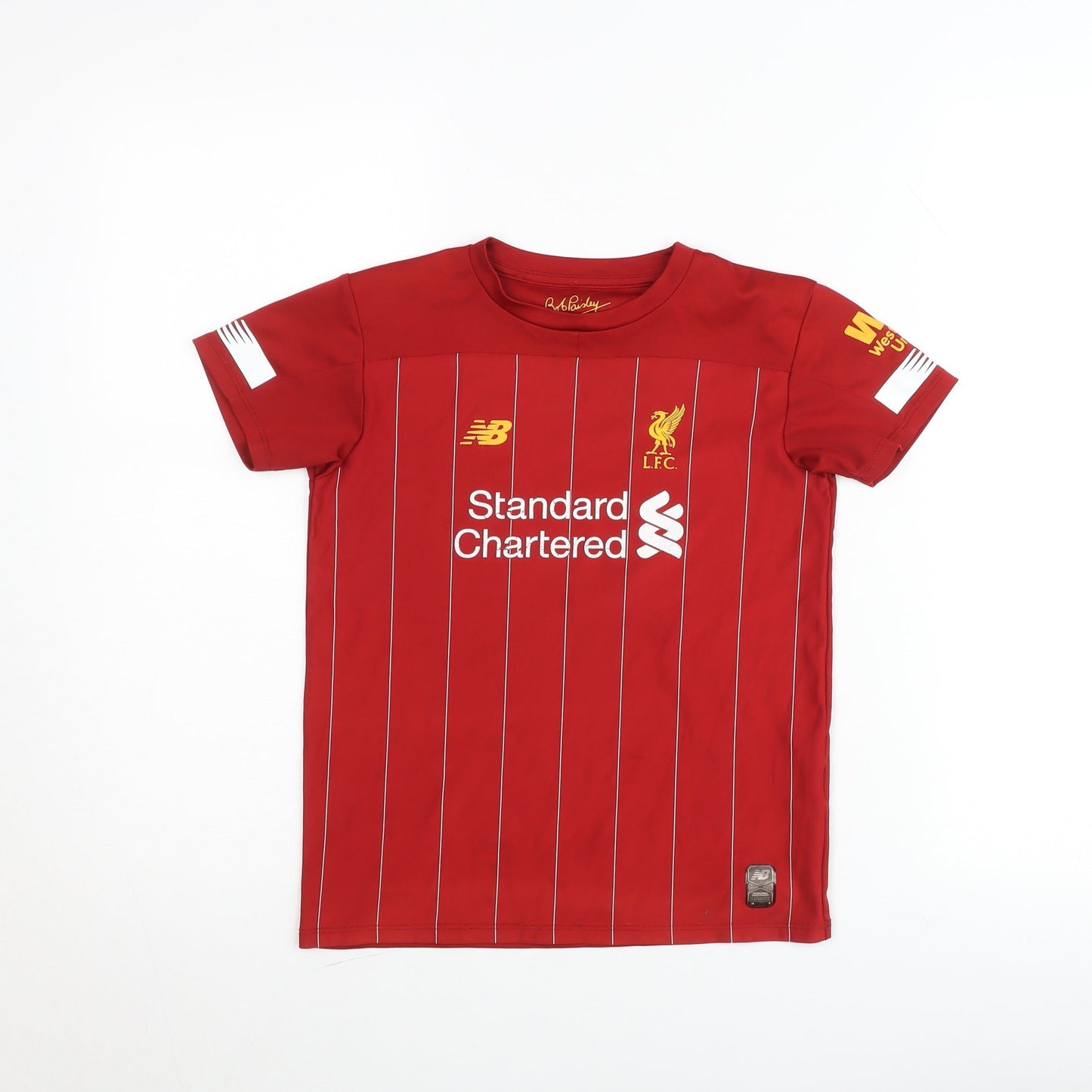 New Balance Boys Red Liverpool FC Short Sleeve Jersey T-Shirt 6-7 Years