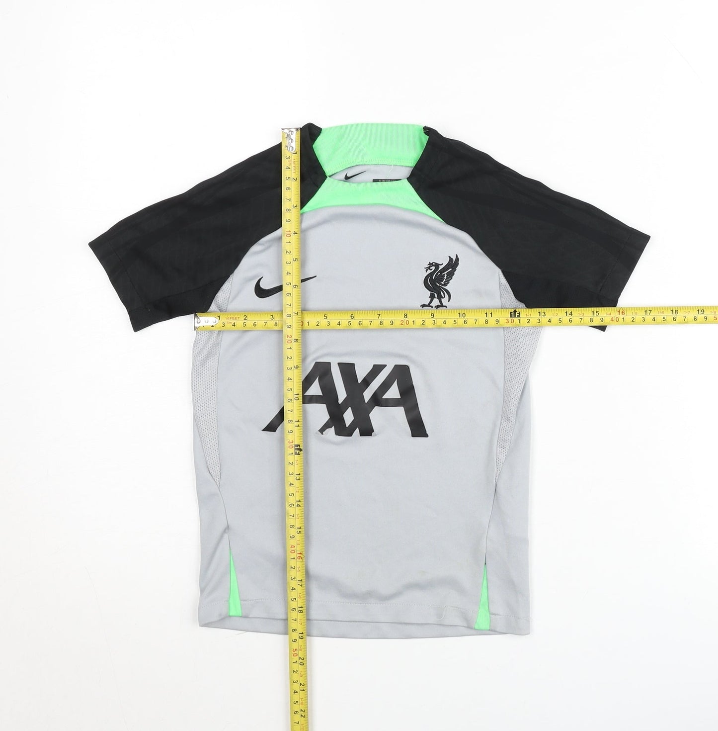 Nike Boys Grey Liverpool FC Dri-FIT Slim Fit T-Shirt XS 122-128cm
