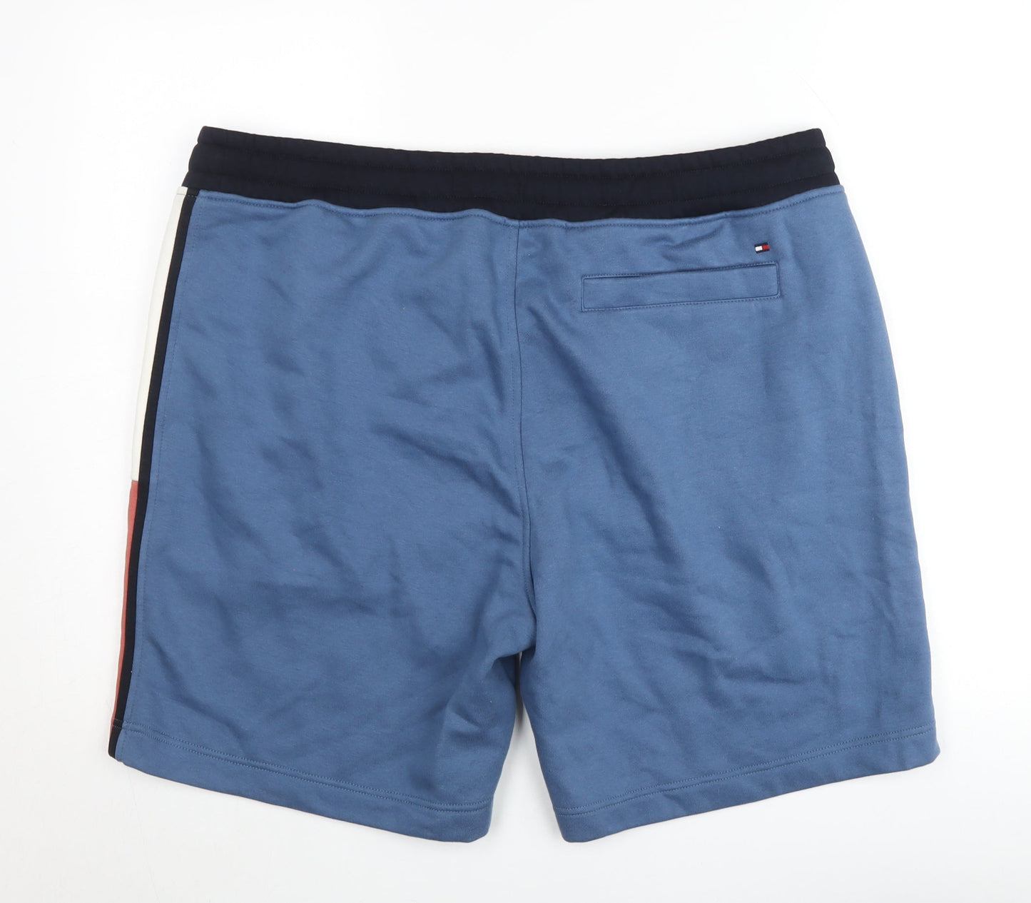 Tommy Hilfiger Men's Blue XL Sweat Shorts with Logo and Drawstring