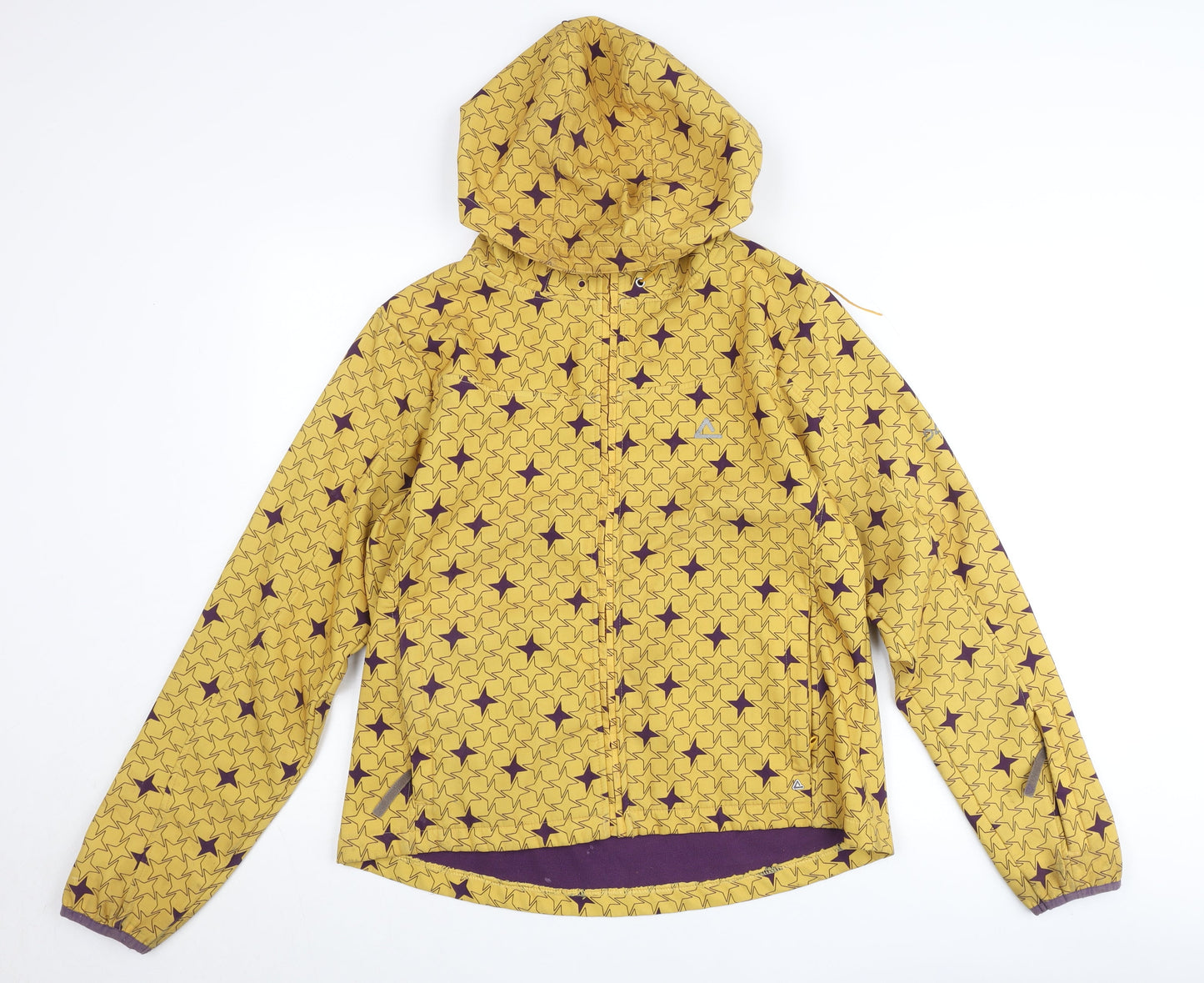 Dare 2b Women’s Yellow Softshell Hooded Jacket UK 14 Windproof
