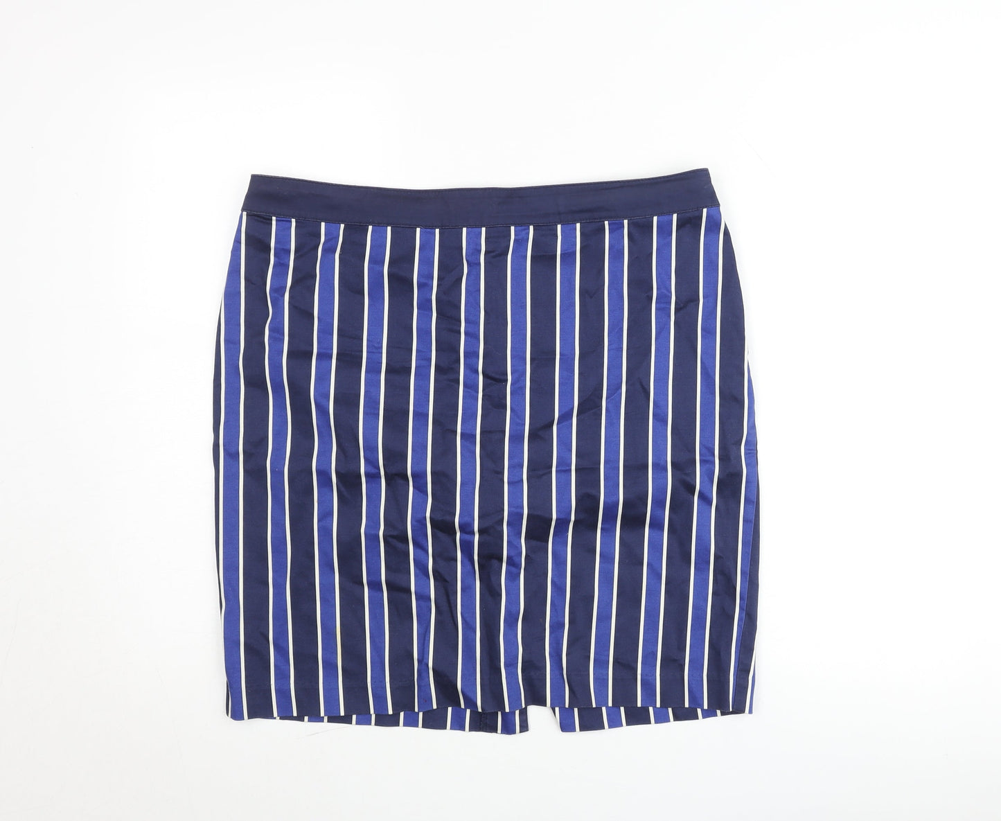 Tommy Hilfiger Women's Blue Striped Pencil Skirt Size 12