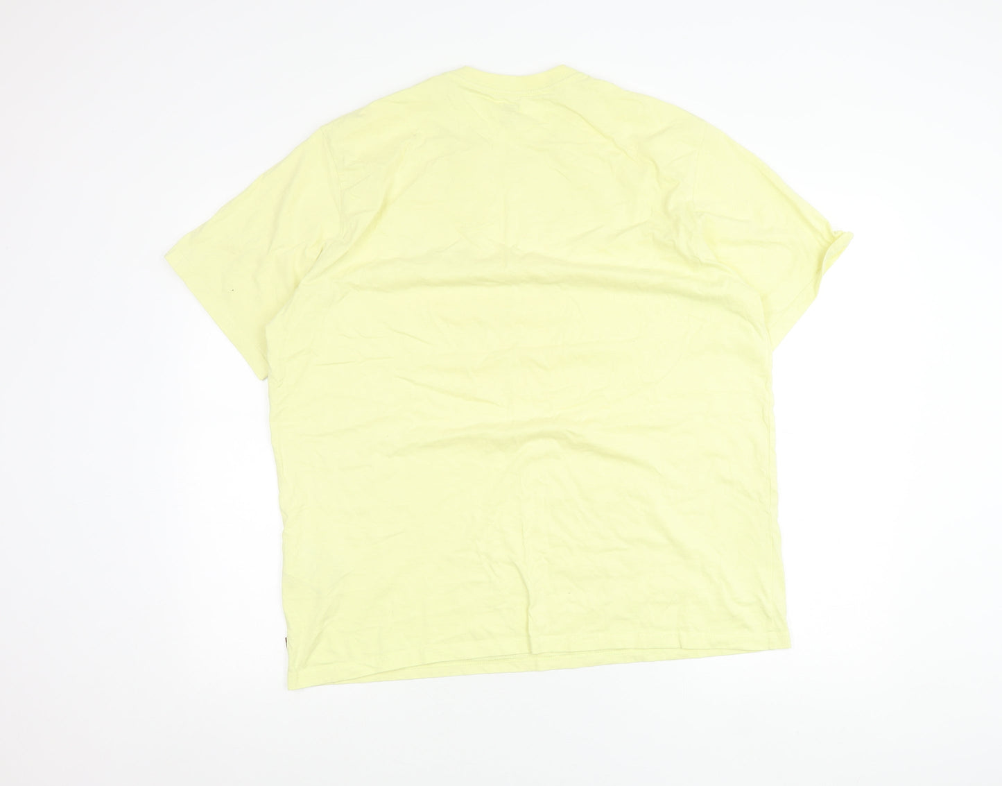 Levi's Men Yellow Relaxed Fit Cotton Crew Neck T-Shirt L