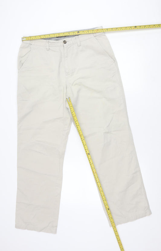 Maine New England Men's Beige Cotton Chino Trousers 34R