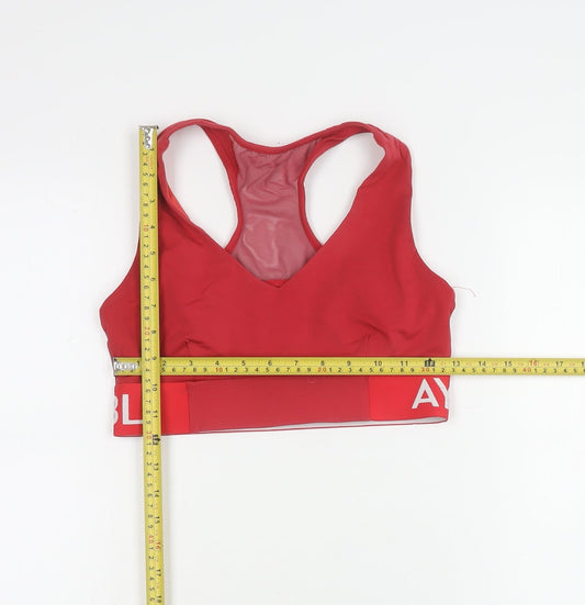 AYBL Red Women’s Medium Racerback Sports Bra Top Athletic Activewear
