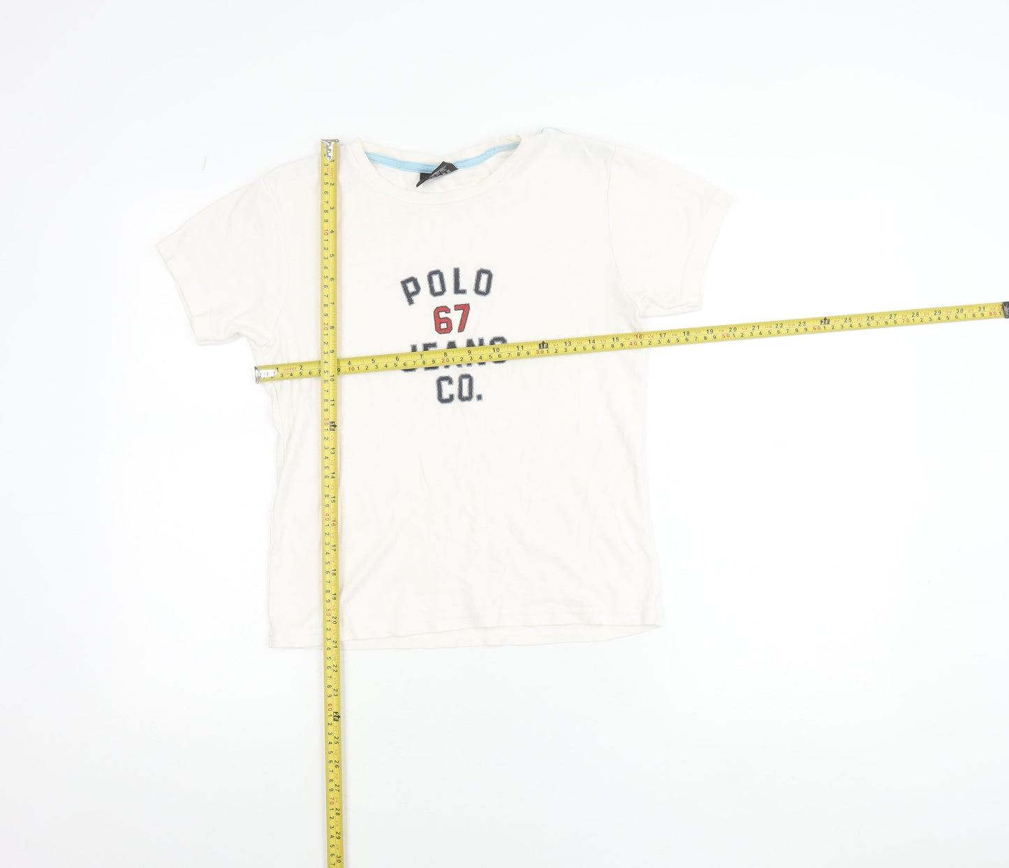 Ralph Lauren Polo Jeans Co. Women's White Cotton Logo T-Shirt Size S