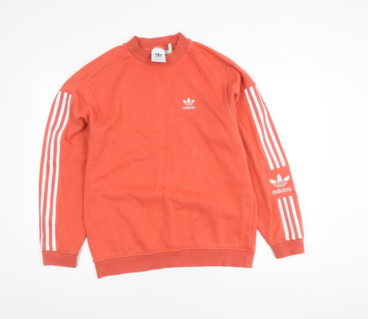 Adidas Men’s Orange XS Crew Neck Pullover Sweatshirt