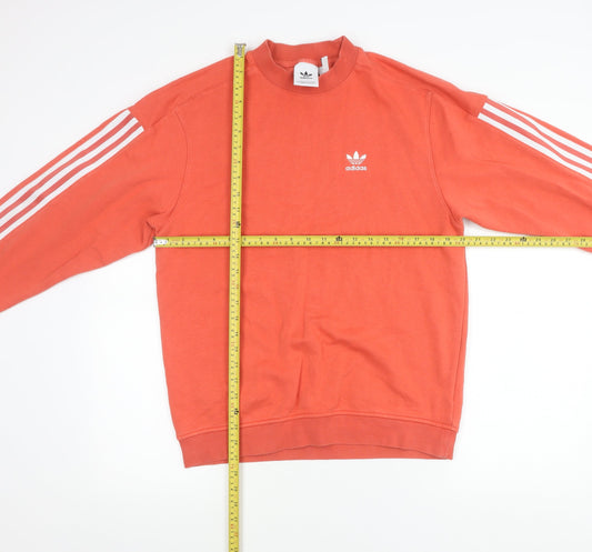 Adidas Men’s Orange XS Crew Neck Pullover Sweatshirt