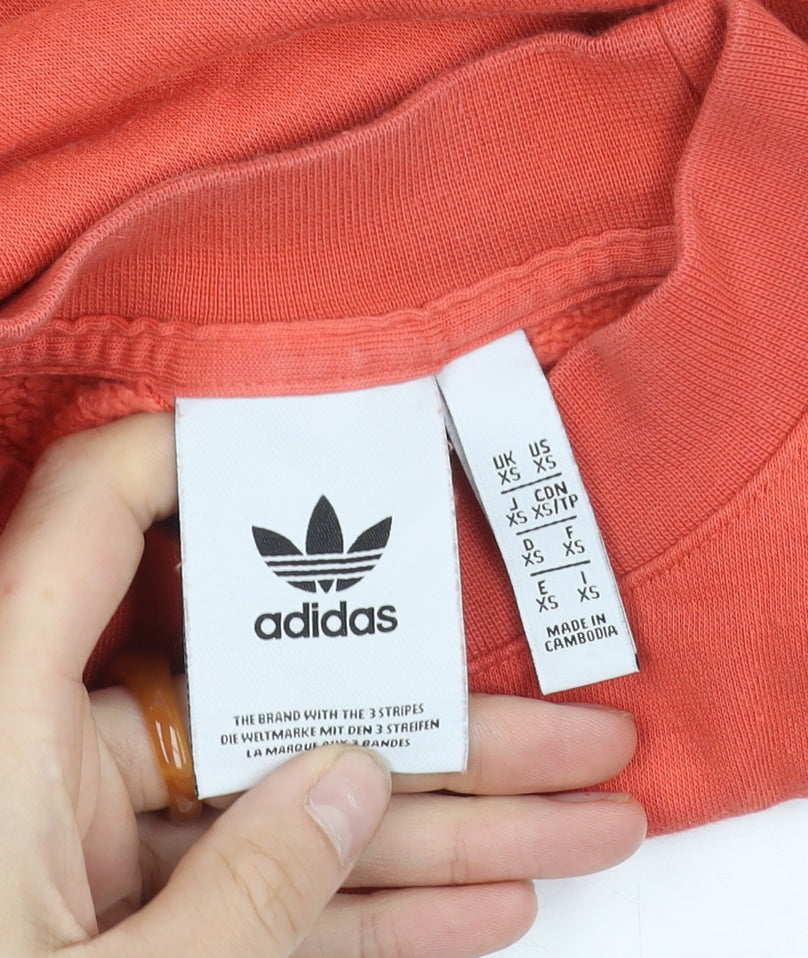 Adidas Men’s Orange XS Crew Neck Pullover Sweatshirt