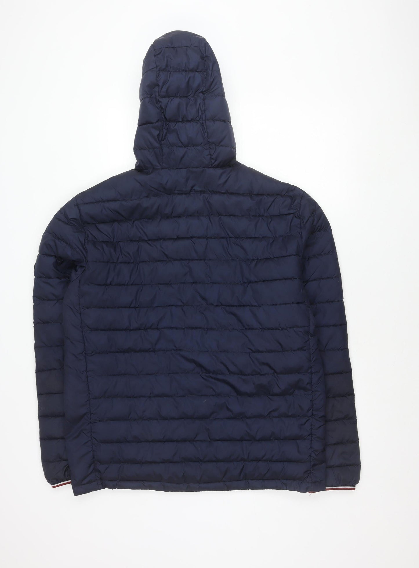Jack & Jones Men's Blue XL Hooded Puffer Jacket Quilted Lightweight