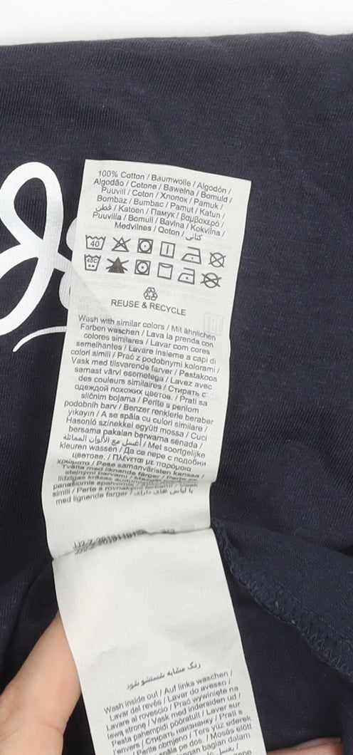 Jack & Jones Men’s Blue XL Crew Neck Cotton T-Shirt