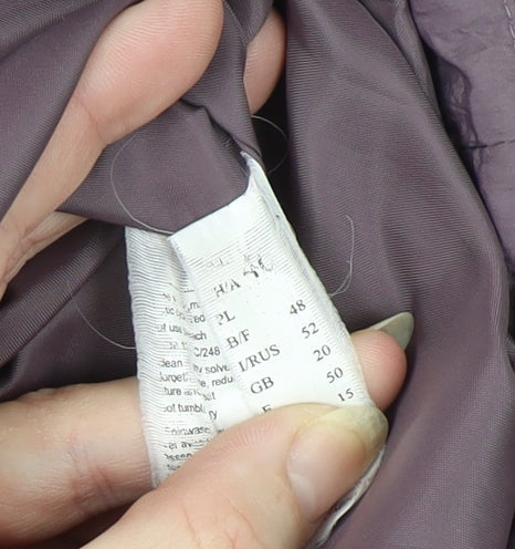Gerry Weber Womens Purple Mid-Length Puffer Jacket Size 18