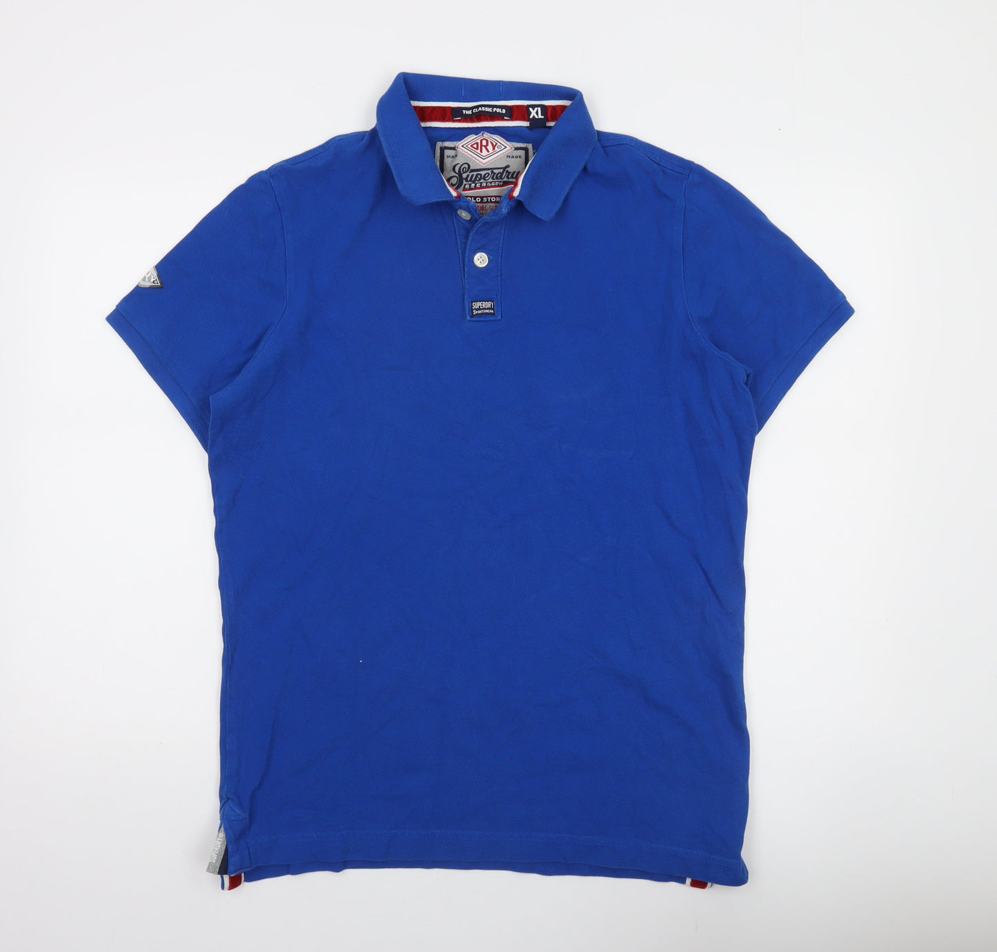 Superdry Men's Blue Classic Polo Shirt XL Cotton Casual Logo