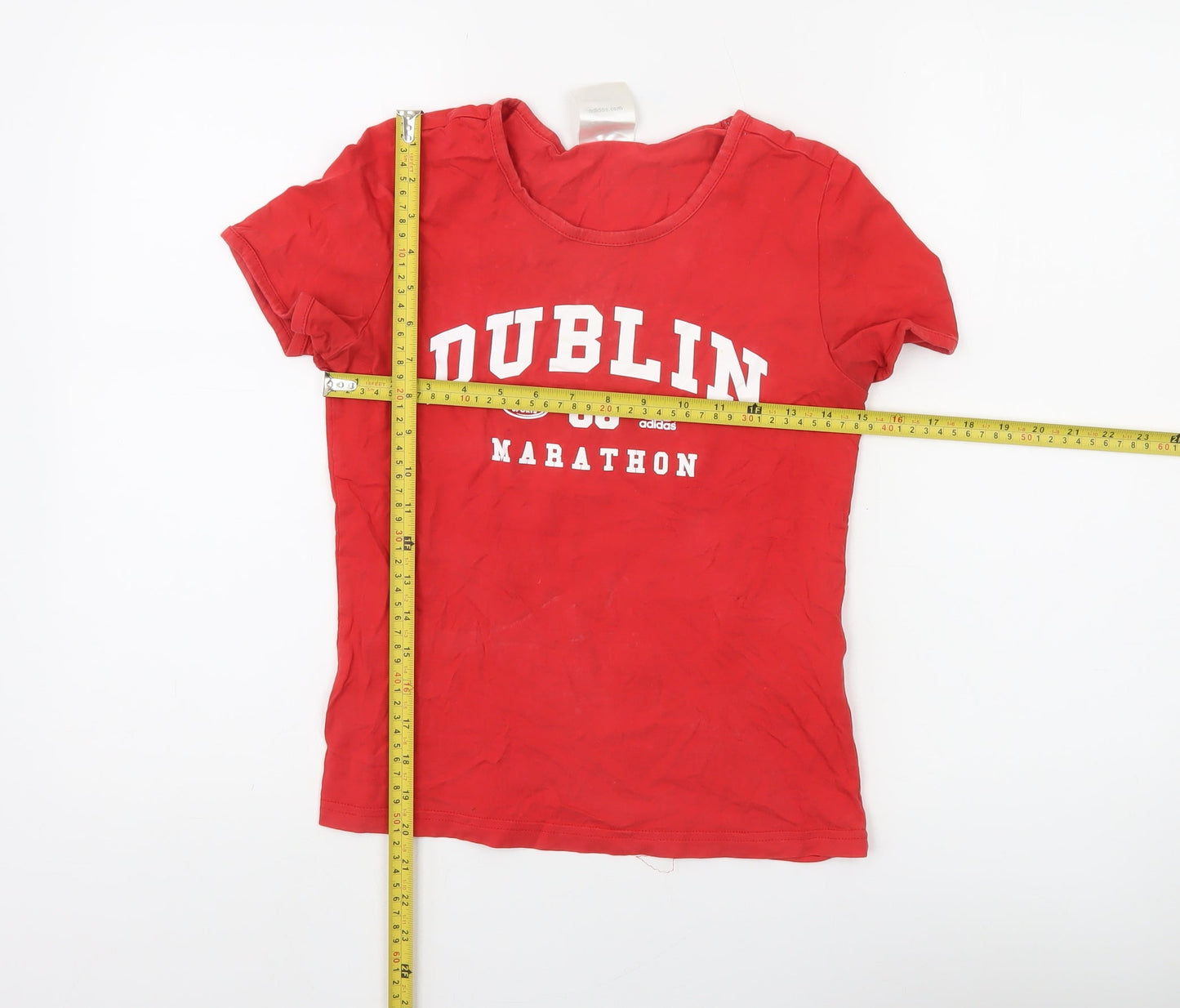 Adidas Women's Red Dublin Marathon 08 T-Shirt Size 8