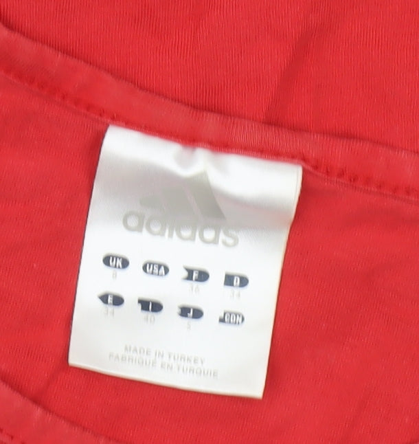 Adidas Women's Red Dublin Marathon 08 T-Shirt Size 8