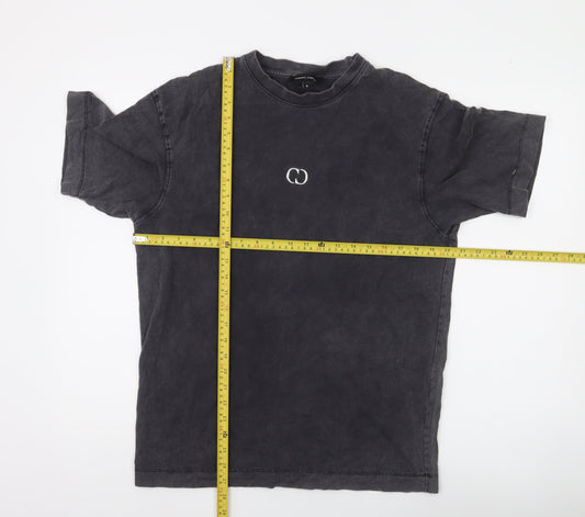 Criminal Damage Men's Black Cotton Crew Neck T-Shirt Size S