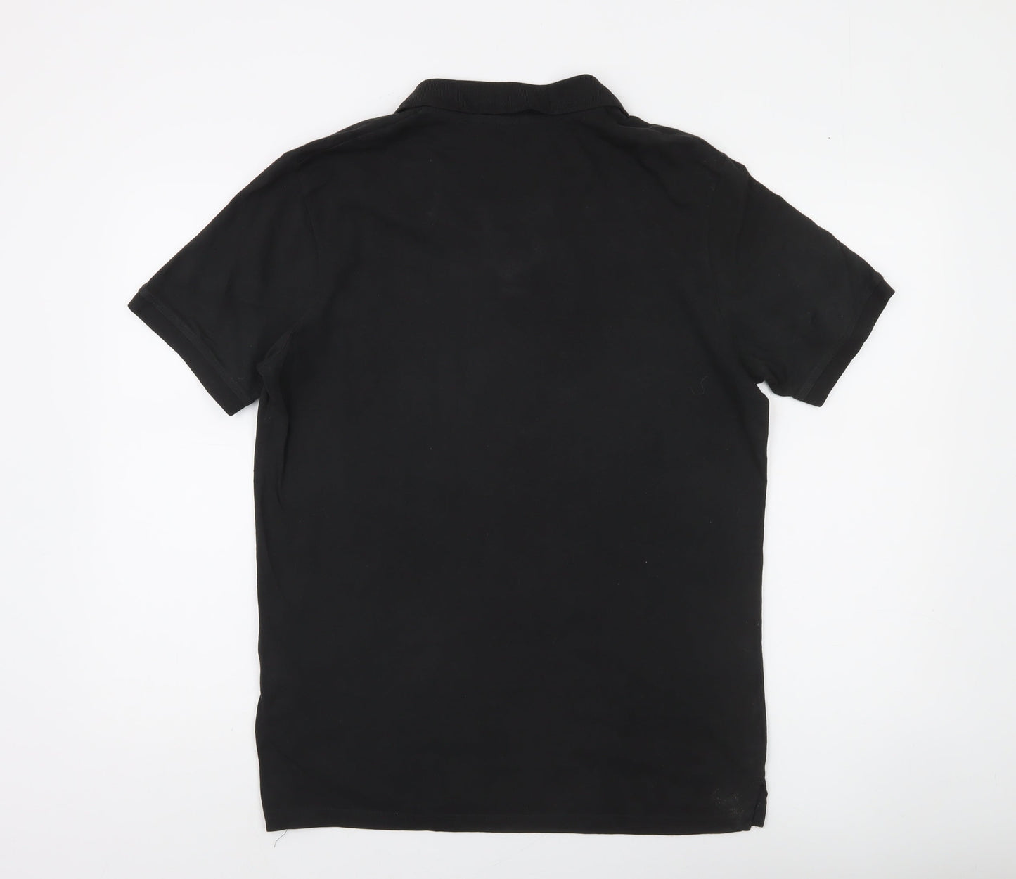 Jack & Jones Men's Black L Polo Shirt Short Sleeve Cotton