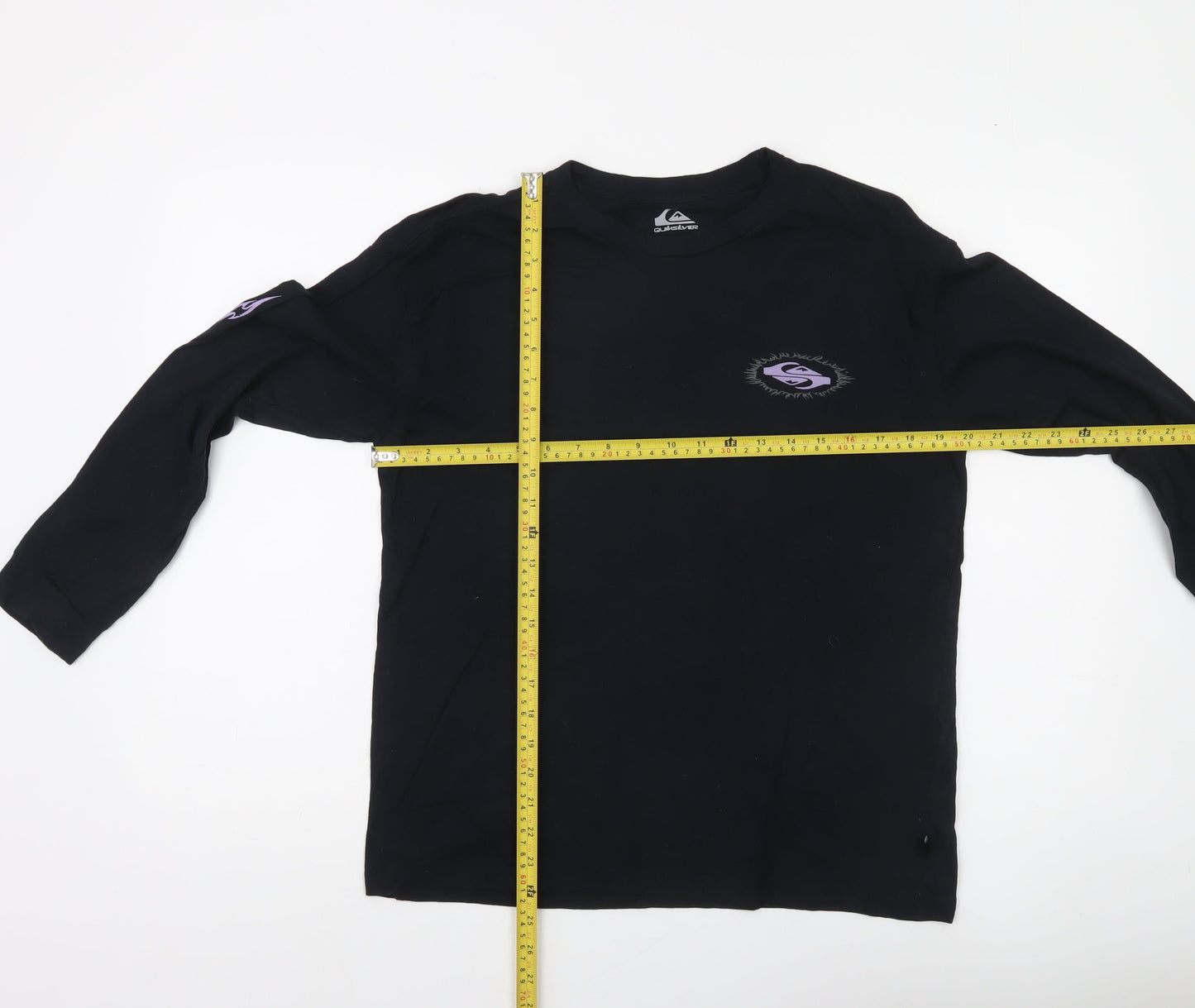 Quiksilver Boys Black Long Sleeve Graphic Surf T-Shirt Size 14 Years