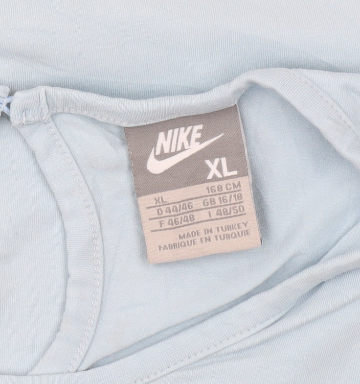 Nike Women's Blue Short Sleeve Slim Fit T-Shirt XL