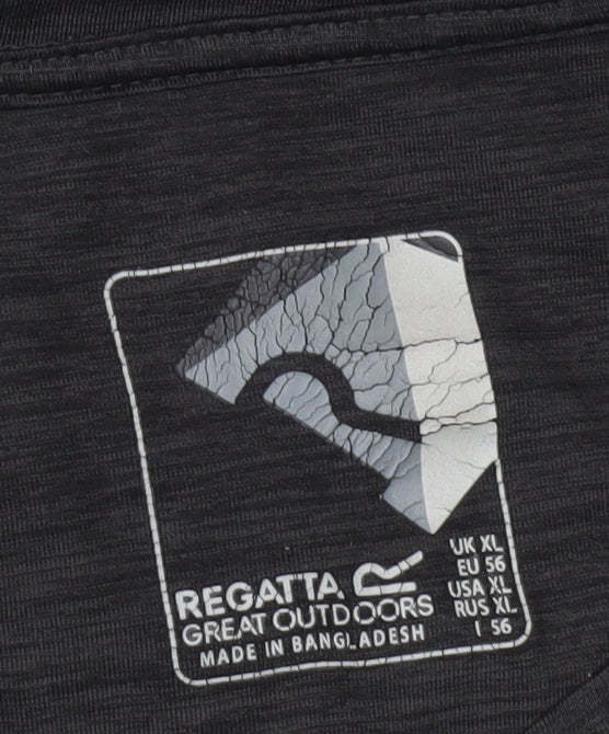 Regatta Mens Black XL Lightweight Quick Dry Sports T-Shirt