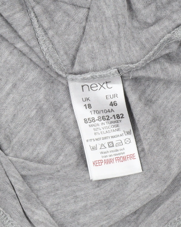 Next Women's Grey Basic Short Sleeve Crew Neck T-Shirt Size 18