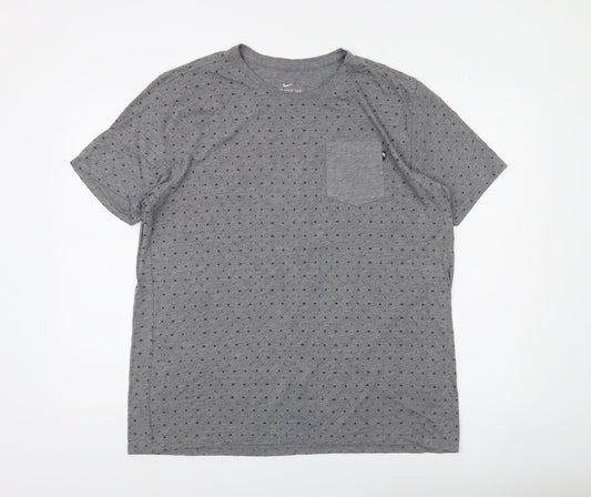 Mens UK Size XL Nike Grey Polyester Blend T-Shirt