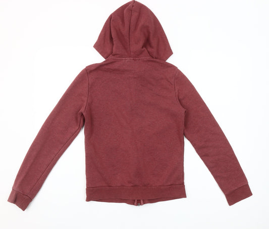 Adidas Women’s Red Full Zip Hoodie XS - Casual Sporty Sweatshirt