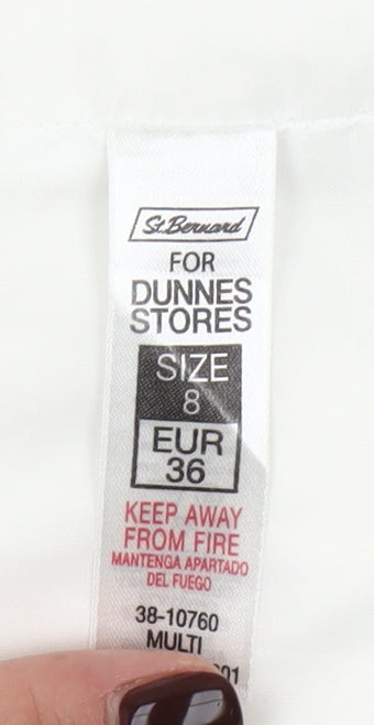 Additional view of Dunnes Women’s Multicoloured Geometric Shift Dress, size UK 8, Sleeveless Cotton Blend
