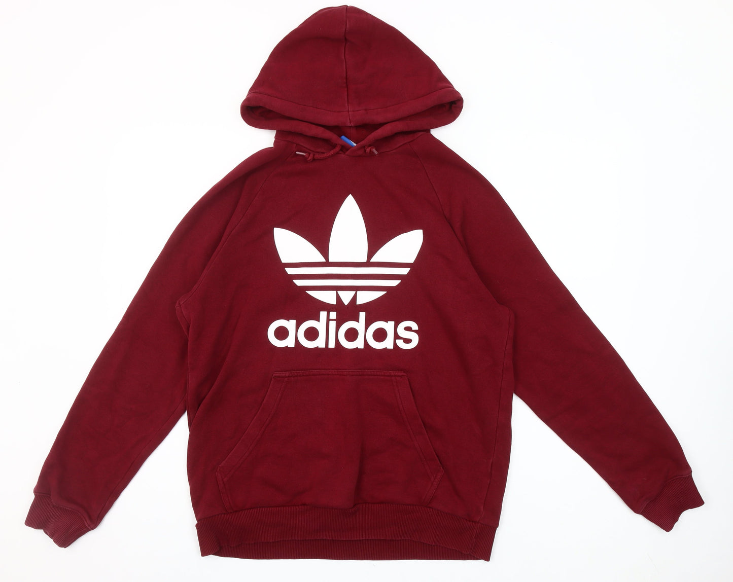 Adidas Womens Burgundy Hoodie Size M Pullover Hooded Sweatshirt