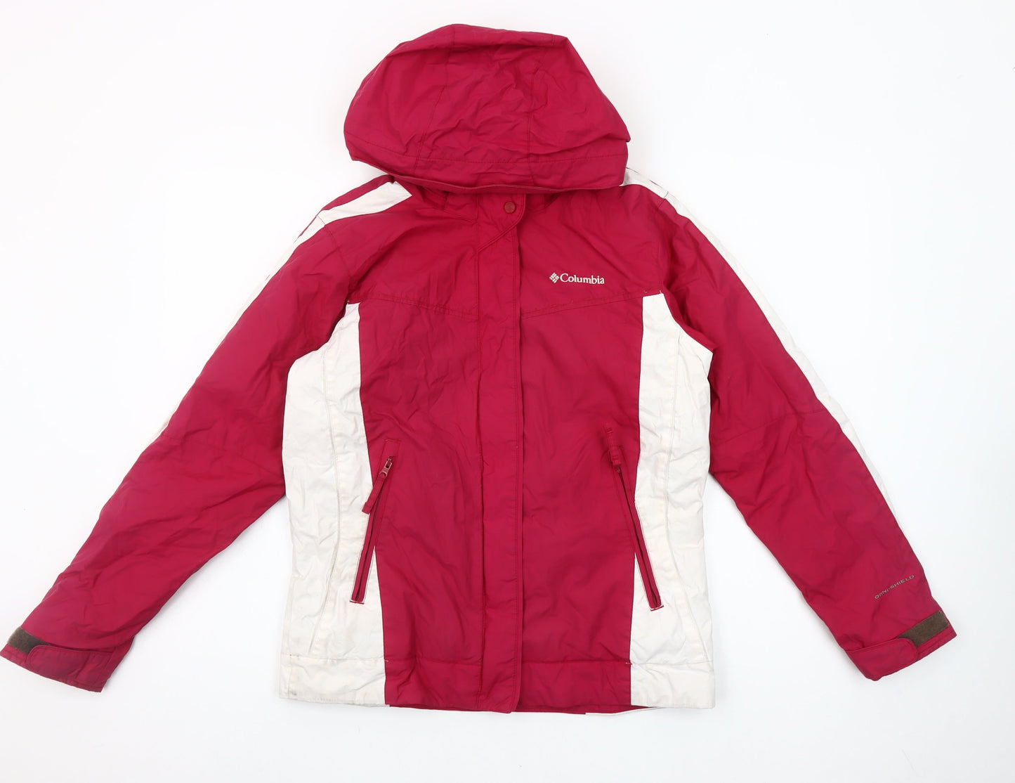 Columbia Women's Pink Ski Jacket Hooded Water Resistant S Regular Fit