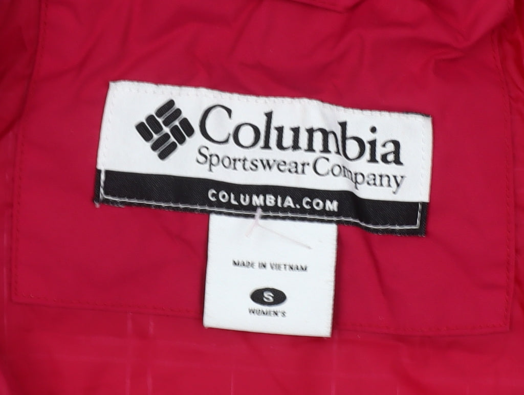 Columbia Women's Pink Ski Jacket Hooded Water Resistant S Regular Fit