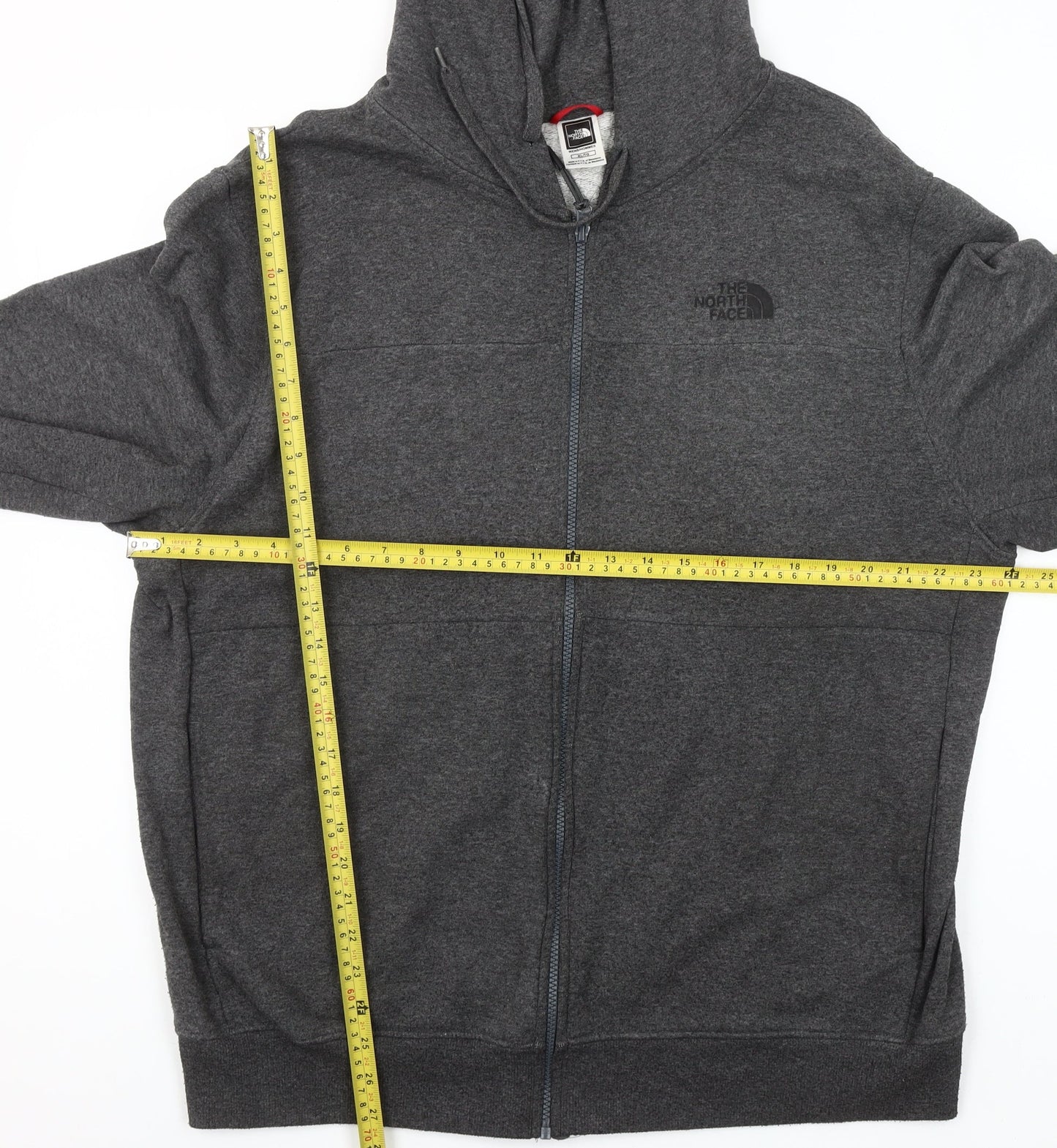 The North Face Men's Grey Full Zip Hoodie XL Regular Fit